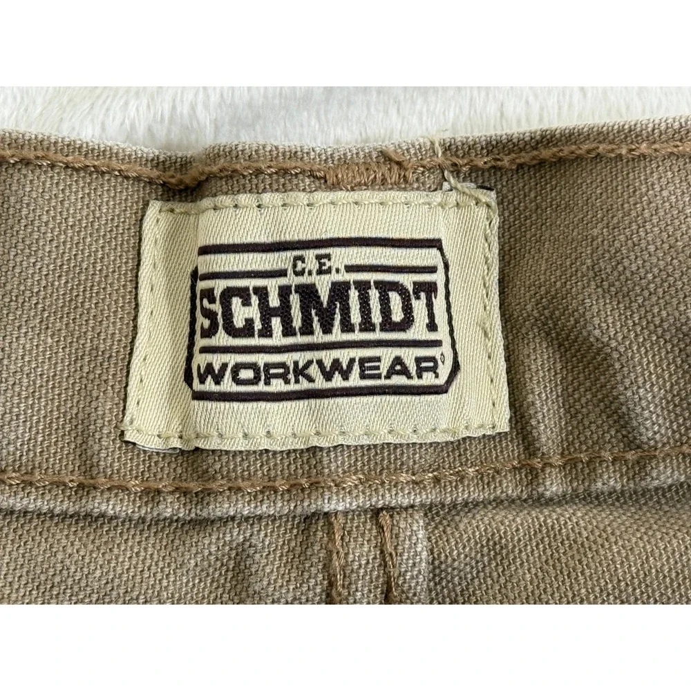 C.E. Schmidt Workwear Carpenter Pants Men's 36x36 Tan Canvas Utility Workwear